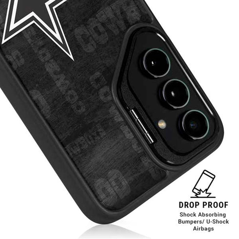 NFL Dallas Cowboys Black & White Galaxy S24 Plus Kickstand Case