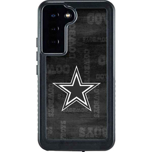 NFL Dallas Cowboys Black & White Galaxy S24 Plus Waterproof Case