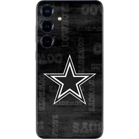 NFL Dallas Cowboys Black & White Galaxy S25 Skin