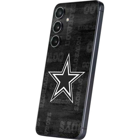 NFL Dallas Cowboys Black & White Galaxy S24 Skin