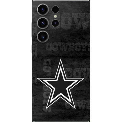 NFL Dallas Cowboys Black & White Galaxy S25 Ultra Skin