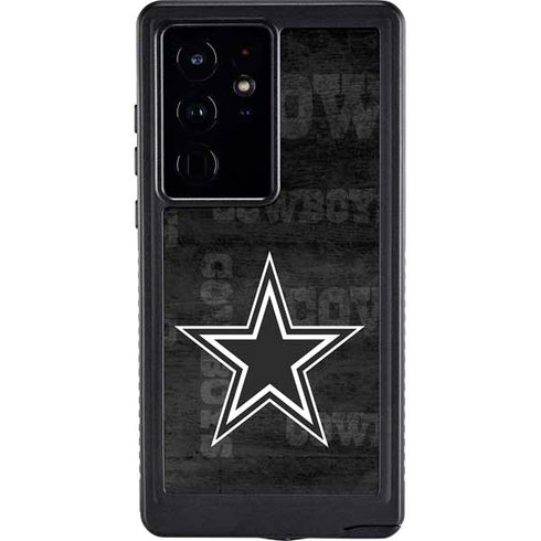 NFL Dallas Cowboys Black & White Galaxy S24 Ultra Waterproof Case