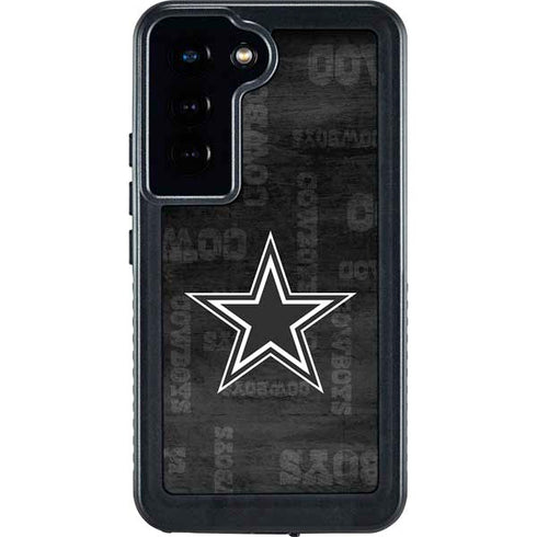 NFL Dallas Cowboys Black & White Galaxy S24 Waterproof Case