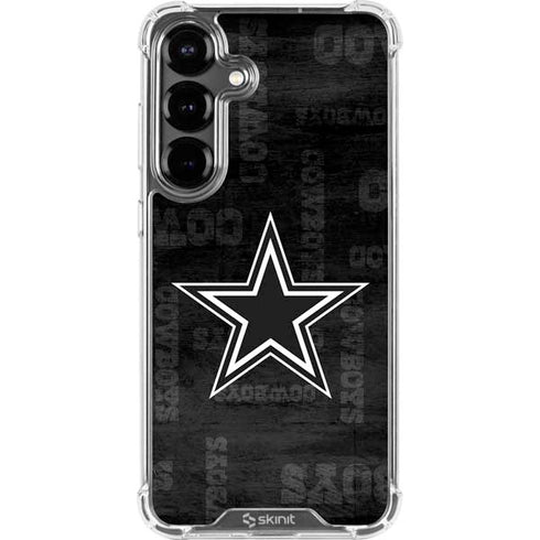 NFL Dallas Cowboys Black & White Galaxy S26 Clear Case