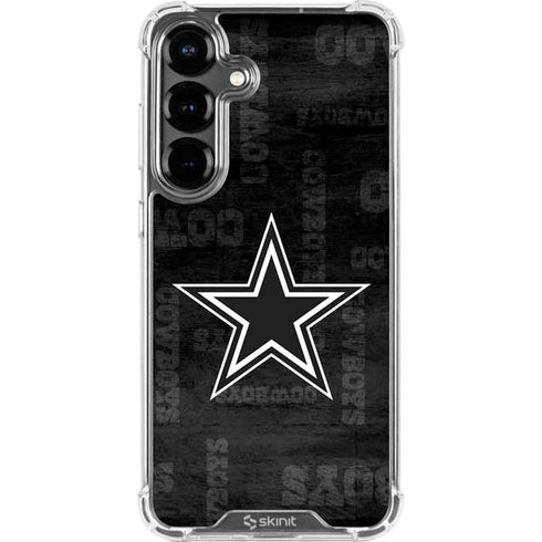 NFL Dallas Cowboys Black & White Galaxy S26 Plus Clear Case