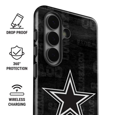 NFL Dallas Cowboys Black & White Galaxy S26 Plus Impact Case