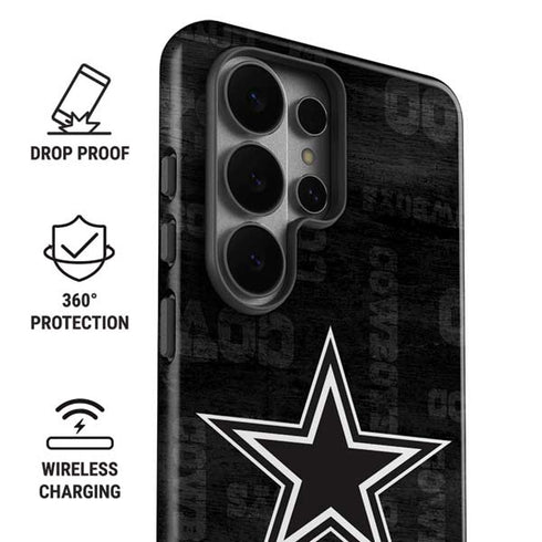 NFL Dallas Cowboys Black & White Galaxy S26 Ultra Impact Case