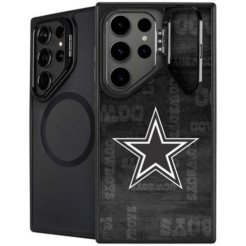 NFL Dallas Cowboys Black & White Galaxy S26 Ultra Kickstand Case