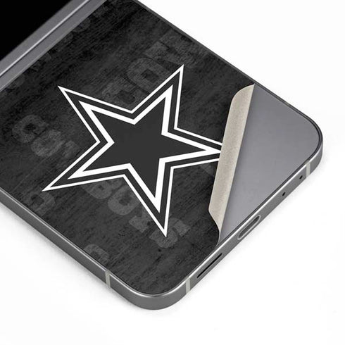 NFL Dallas Cowboys Black & White Galaxy Z Flip6 Skin