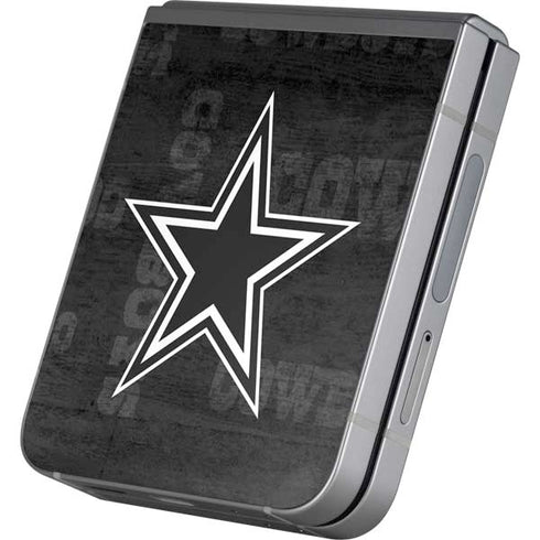 NFL Dallas Cowboys Black & White Galaxy Z Flip6 Skin