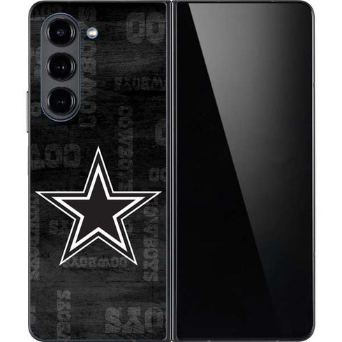 NFL Dallas Cowboys Black & White Galaxy Z Fold5 5G Skin