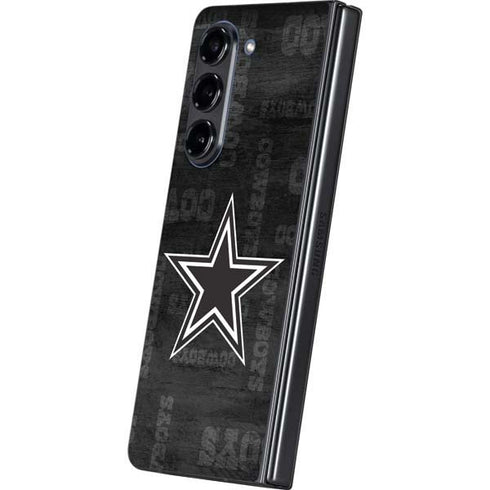 NFL Dallas Cowboys Black & White Galaxy Z Fold5 5G Skin