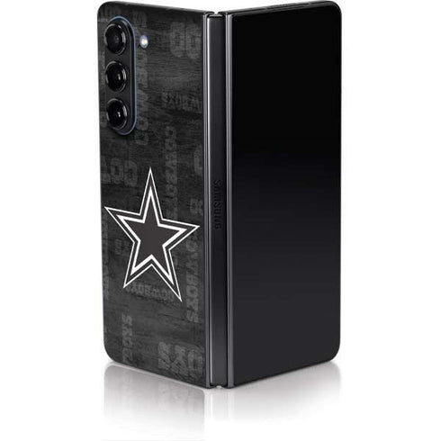 NFL Dallas Cowboys Black & White Galaxy Z Fold5 5G Skin
