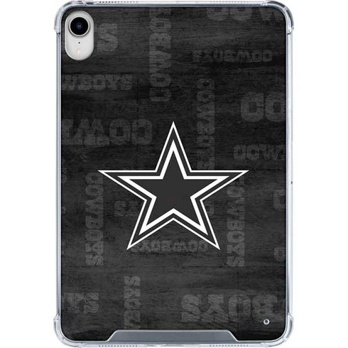 NFL Dallas Cowboys Black & White iPad 11th Gen (2025) Clear Case