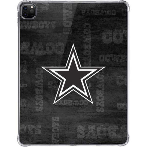 NFL Dallas Cowboys Black & White iPad Pro 11in (2024) Clear Case