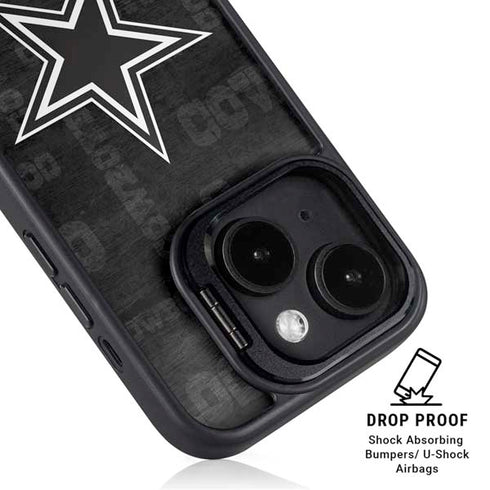 NFL Dallas Cowboys Black & White iPhone 13 Kickstand Case