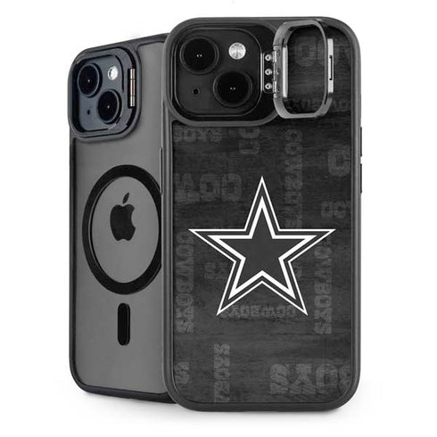 NFL Dallas Cowboys Black & White iPhone 14 Plus Kickstand Case