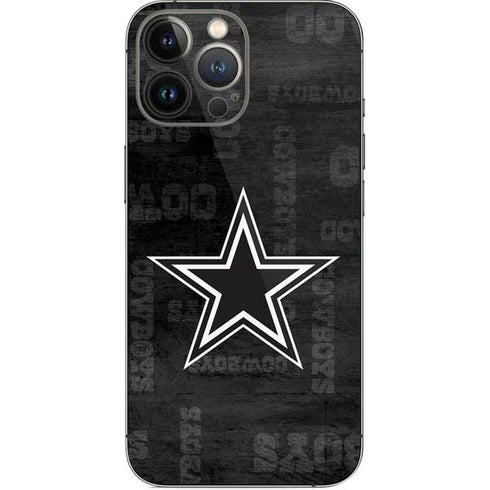 NFL Dallas Cowboys Black & White iPhone 15 Pro Max Skin