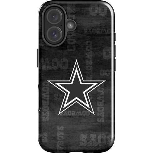 NFL Dallas Cowboys Black & White iPhone 16 Impact Case
