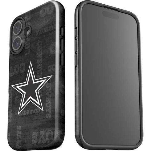 NFL Dallas Cowboys Black & White iPhone 16 Impact Case