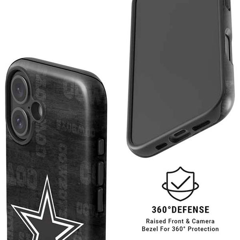 NFL Dallas Cowboys Black & White iPhone 16 Magsafe Impact Case