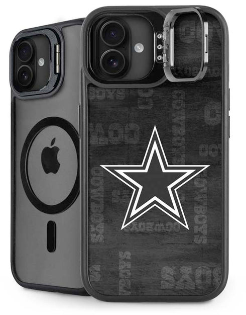NFL Dallas Cowboys Black & White iPhone 16 Plus Kickstand Case