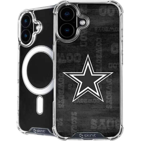 NFL Dallas Cowboys Black & White iPhone 16 Plus MagSafe Case