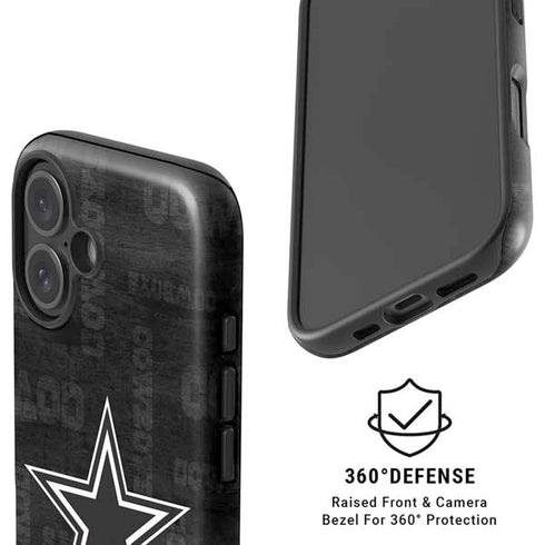 NFL Dallas Cowboys Black & White iPhone 16 Plus Magsafe Impact Case