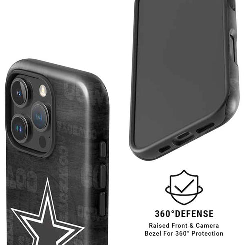 NFL Dallas Cowboys Black & White iPhone 16 Pro Magsafe Impact Case