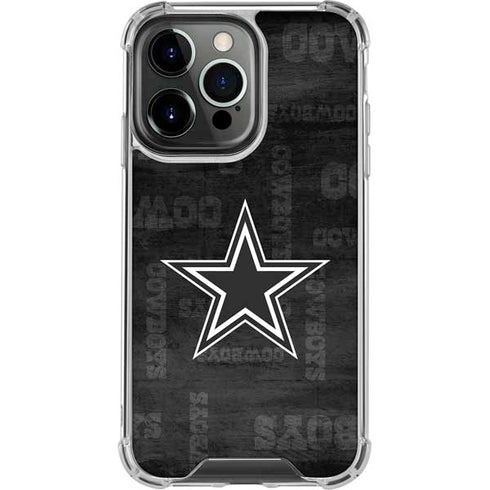 NFL Dallas Cowboys Black & White iPhone 16 Pro Max Clear Case