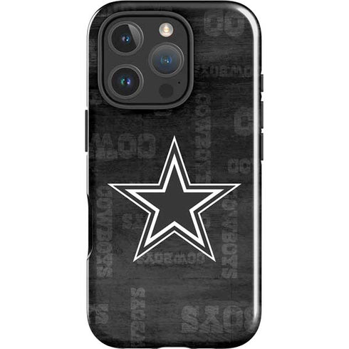 NFL Dallas Cowboys Black & White iPhone 16 Pro Max Impact Case