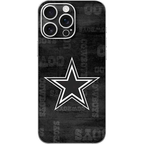 NFL Dallas Cowboys Black & White iPhone 16 Pro Max Skin