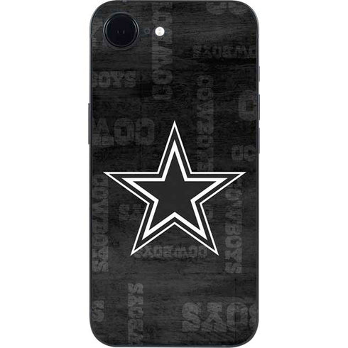 NFL Dallas Cowboys Black & White iPhone 16e Skin
