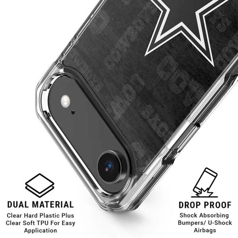 NFL Dallas Cowboys Black & White iPhone 17 Air Clear Case