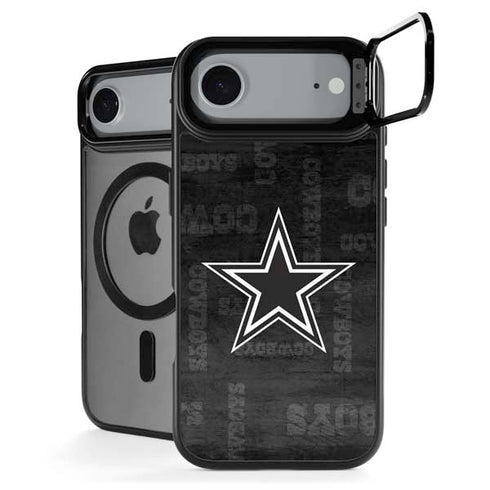 NFL Dallas Cowboys Black & White iPhone 17 Air Kickstand Case