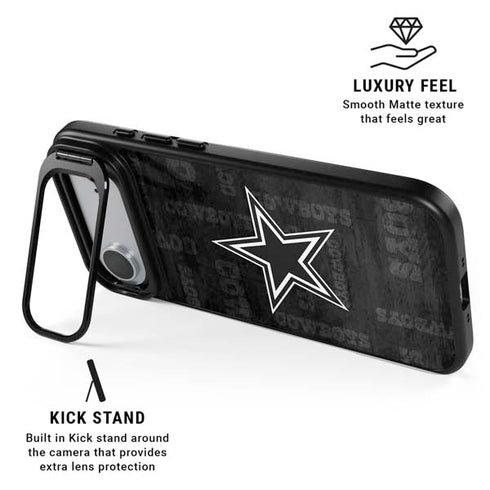 NFL Dallas Cowboys Black & White iPhone 17 Air Kickstand Case