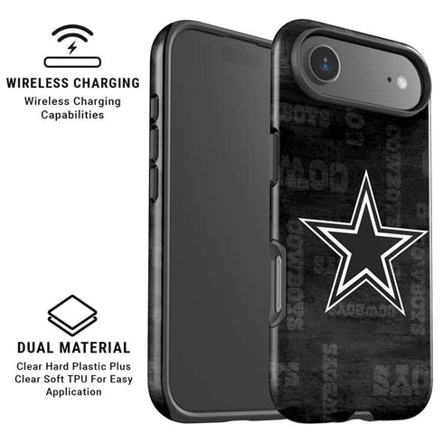 NFL Dallas Cowboys Black & White iPhone 17 Air Magsafe Impact Case