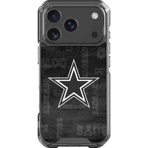 NFL Dallas Cowboys Black & White iPhone 17 Pro Clear Case