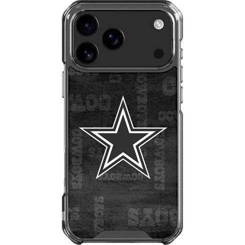 NFL Dallas Cowboys Black & White iPhone 17 Pro Max Clear Case