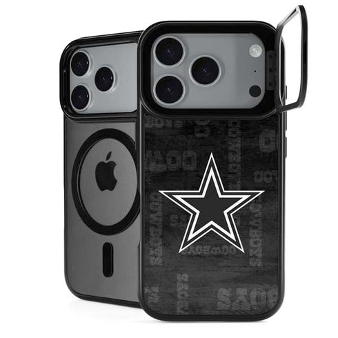 NFL Dallas Cowboys Black & White iPhone 17 Pro Max Kickstand Case