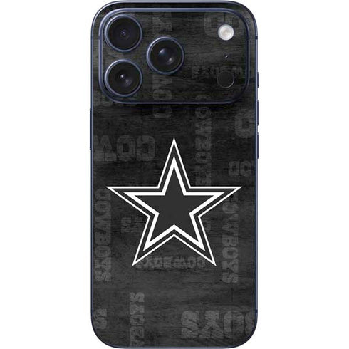 NFL Dallas Cowboys Black & White iPhone 17 Pro Skin