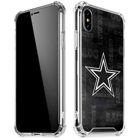 NFL Dallas Cowboys Black & White iPhone X/XS Clear Case