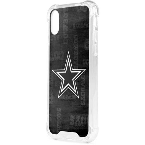 NFL Dallas Cowboys Black & White iPhone XS Clear Case