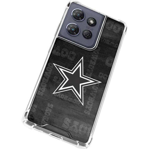 NFL Dallas Cowboys Black & White Moto G 5G (2025) Clear Case