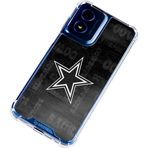 NFL Dallas Cowboys Black & White Moto G 5G (2024) Clear Case