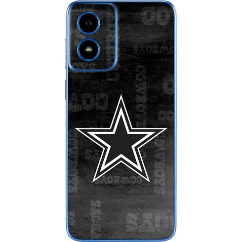 NFL Dallas Cowboys Black & White Moto G Play 4G (2024) Skin