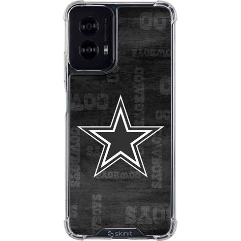 NFL Dallas Cowboys Black & White Moto G Power 5G (2024) Clear Case