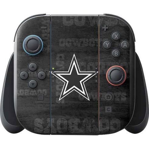 NFL Dallas Cowboys Black & White Nintendo Switch 2 (2025) with Joy-Con Skin