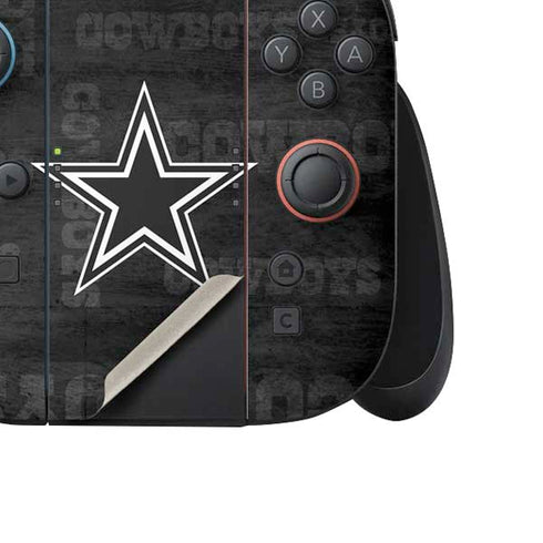 NFL Dallas Cowboys Black & White Nintendo Switch 2 (2025) Joy-Con Controller Skin