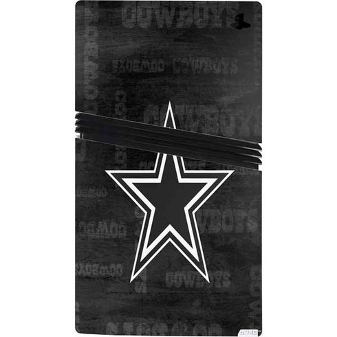 NFL Dallas Cowboys Black & White PS5 Pro Bundle Skin